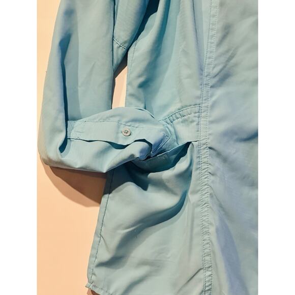 Reel Legends Shirt Women's Size Small Blue Long Sleeve Button Up Pockets - Picture 2 of 6